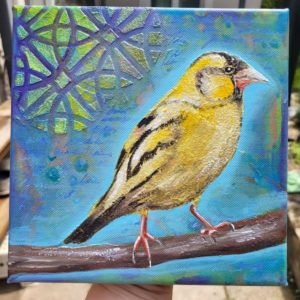 Siskin - Mini Acrylic Painting