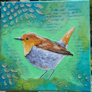 Robin - Mini Acrylic Painting
