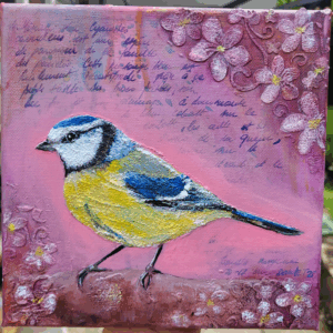 Blue-tit - Mini Acrylic Painting