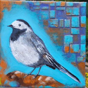White Wegtile - Mini Acrylic Painting