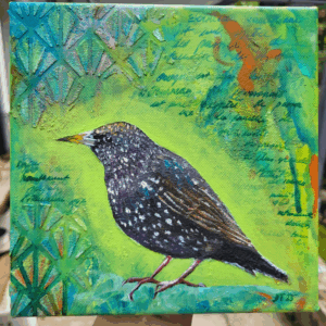 Starling - Mini Acrylic Painting