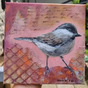 Marsh tit - Mini Acrylic Painting