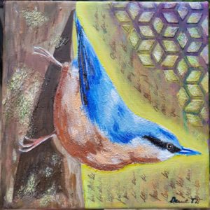 Nuthatch - Mini Acrylic Painting